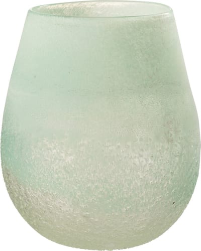 J-Line windlicht Scavo - glas - aqua - large