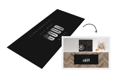 Keukenloper - Loper keuken - Jij bent goud waard - Moederdag - Schoonmoeder - Quotes - zwart wit - 120x50 cm - Keukenloper vinyl
