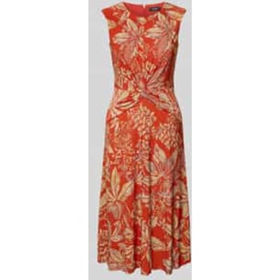 Midi-jurk met knoopdetail, model 'TESSANNE'