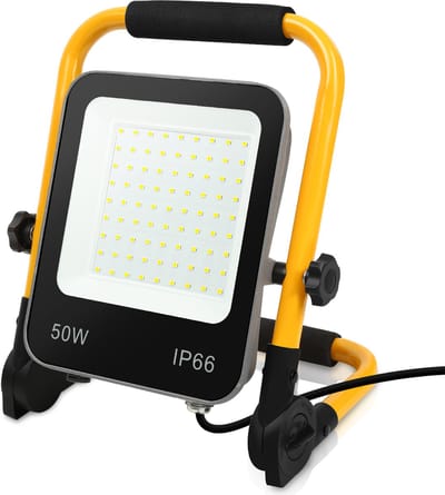 LED Bouwlamp met Statief - 50W 6000K Koud Wit - Werklicht - Buitenlamp - IP66 Waterdicht
