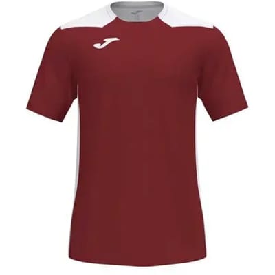 Joma Championship VI Shirt Korte Mouw Heren - Bordeaux / Wit | Maat: S