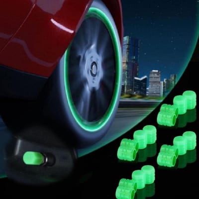 Universele Fluorescerende Ventieldoppen voor Auto's, Motoren en Fietsen - 16 Stuks Luminous en Duurzaam