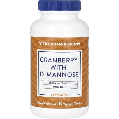 The Vitamin Shoppe, cranberry, d-mannose, 120 gélules végétales