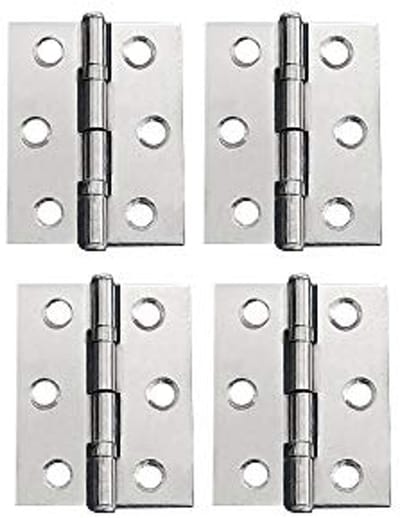 Opvouwbare Roestvrij Stalen Scharnieren - 4 Stuks, 2.5 Inch (59x35x1.2mm) Voor Deur en Kast