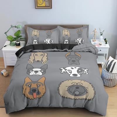 Cartoon Dieren Koning Koningin Dekbedovertrek Leeuw Giraffe Krokodil Beddengoed Set Voor Kinderen Jongens Wilde Dieren 2/3 stuks Polyester Dekbedovertrek EU single(135x200cm)