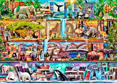 Houten Puzzel 4000 Stukjes - Verbazingwekkend Dierenrijk