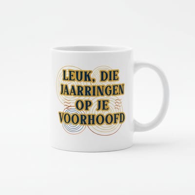 Grappige Rimpels Quote Koffiemok 330 ml – Speelse Humor over Ouder Worden Keramische Mok