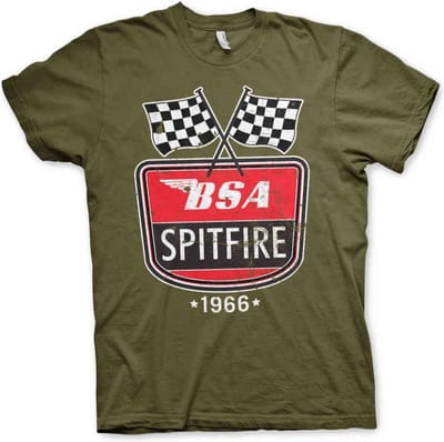 BSA Heren Tshirt -S- Spitfire 1966 Groen