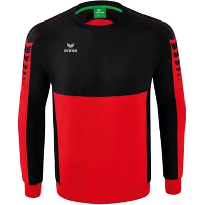 Erima Six Wings Sweatshirt Kinderen - Zwart / Rood | Maat: 116