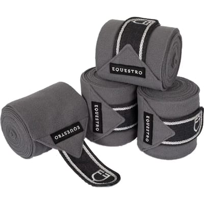 Polo bandages voor paarden met geborduurd logo Equestro (x4)
