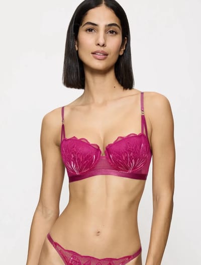 Triumph Triump BH Crazy Stupid Love WHP - Beugel bh voorgevormde balconette bh met kant - Sexy lingerie dames - 75D - Roze
