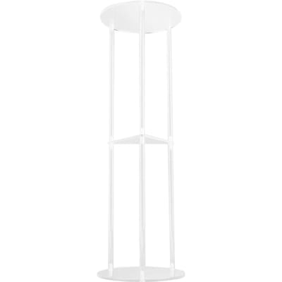 Salontafel Modern Stabiel 3-laags Ronde Acryl Dranktafel voor Woonkamer Slaapkamer Nachtkastje white