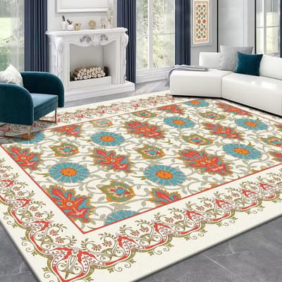 Tapijt Woonkamer Nieuwe Lichte Luxe Hoge Sensatie Slaapkamer Wassen Kan Afvegen Crème Wind Imitatie Kasjmier Groot Oppervlak Mat 180*250CM