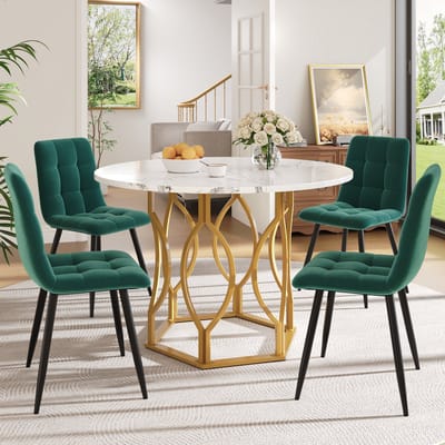 MODFU - Eethoekset - Rond En Verstelbaar - Modern - Voor Keuken - MDF, Metaal En Fluweel - Meerkleurig - 100 Cm