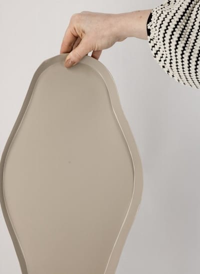 HomeBound by KY | Metalen tray organisch sand | 43x25x2cm | tray metaal zand organisch
