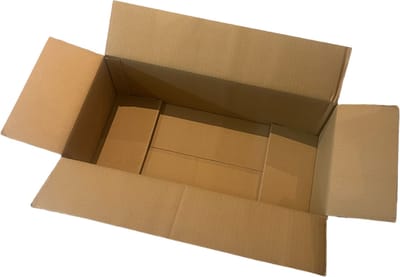 Vouwdozen Stevig 45 stuks binnenmaat 51,3 cm x 23,6 cm x 17,3 cm ( LxBxH ) met lichte opdruk aan 2 zijden dubbele golf ( opdruk is max 5% van buitenzijde doos)