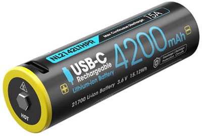 Nitecore NL2142LTHPR USB Oplaadbare 21700 Li-Ion batterij 4200mAh