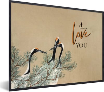 Fotolijst incl. Poster - I love you - Quotes - Spreuken - Liefde - Relatie - 40x30 cm - Posterlijst