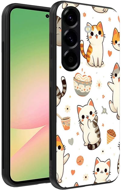 Smartphonica Telefoonhoesje Geschikt voor Samsung Galaxy A56 met katten opdruk - TPU backcover case cat design geschikt voor Samsung Galaxy A56
