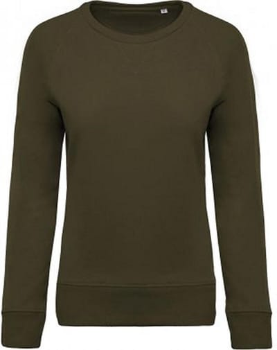 Kariban Dames/dames Organic Raglan Sweatshirt (Mosgroen)