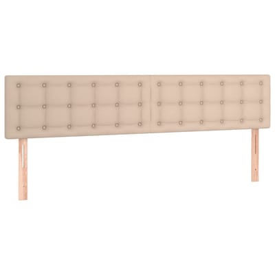 vidaXL - Hoofdborden - 160x5x78/88 - cm - kunstleer - cappuccinokleurig