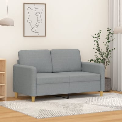 vidaXL - Tweezitsbank - 120 - cm - stof - lichtgrijs
