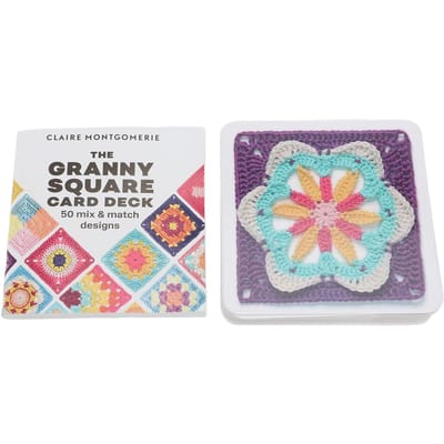 50 stuks Granny Square Kaartspel Eenvoudig te Gebruiken Draagbaar Haakpatronen Kaartspel voor Beginner blue