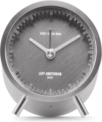 LEFF Amsterdam Tube Alarm Clock – Analoge Wekker – Industrieel Design – Piet Hein Eek – Snooze Functie – Batterij – Tafelklok – RVS – Ø5 cm