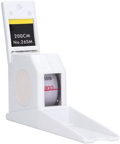 Dailygoods- Hoogtemeter 200 cm - Meetlat voor hoogte - Intrekbaar - Wandmontage - Nauwkeurigheid 1 mm - Geschikt voor thuisgebruik