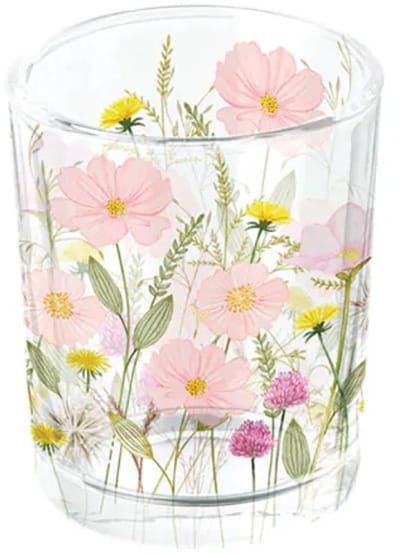 Ambiente Theelichthouder Pastel Bloemen Roze