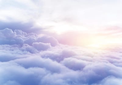 Fotobehang Vlies | Wolken | Paars, Blauw | 368x254cm (bxh)