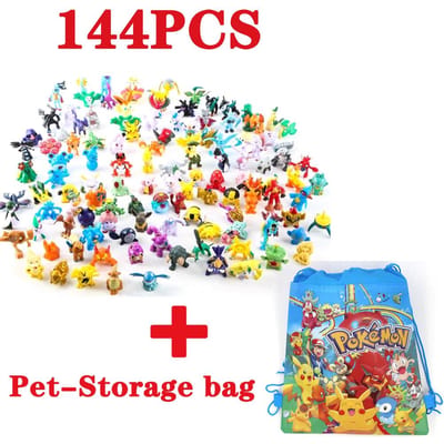 144 Stijl Pokemon Figuur Speelgoed Anime Pikachu Actiefiguur Model Sier Decoratie Verzamelen Speelgoed Ontworpen Voor Kerstcadeau Voor Kinderen