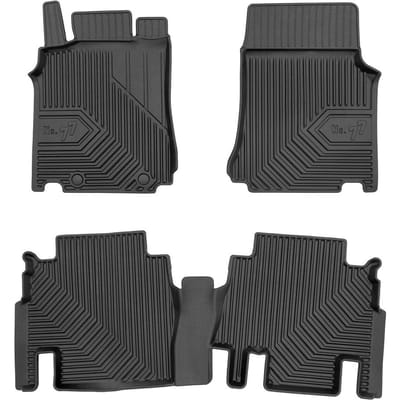 Frogum No.77 Automat / Vloermat - 3D Pasvorm - Geschikt voor Mercedes Vaneo W414 2002-2005 - TPE Rubber - 3-delig - Hoge Rand 4cm - Zwart