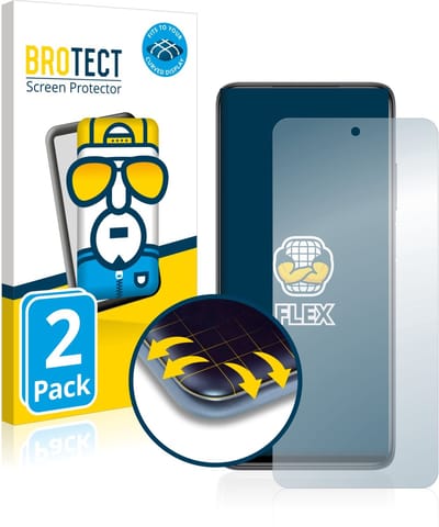 BROTECT - Screenprotector voor Xiaomi Mi 10T Lite - Folie Beschermfolie transparant volledig dekking - 2 Stuks