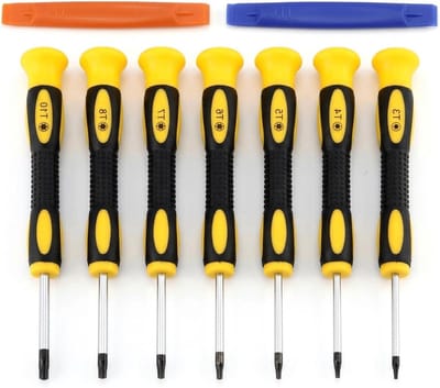 Torx Schroevendraaiers - Ster Schroevendraaiers - Precisie Reparatie - Magnetische Tips - 7 Delig - Grijs