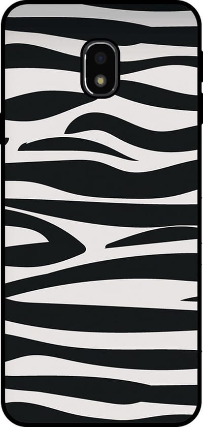 Smartphonica Telefoonhoesje Geschikt voor Samsung Galaxy J3 2017 met zebra opdruk - TPU backcover case zebra design - Zwart Wit geschikt voor Samsung Galaxy J3 2017