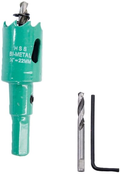 Solidchoice - Hole Saw 22 mm - Boorbit voor hout en metaal - Hoogwaardige precisie - Groen - Geschikt voor PVC en aluminium - Duurzaam en scherp