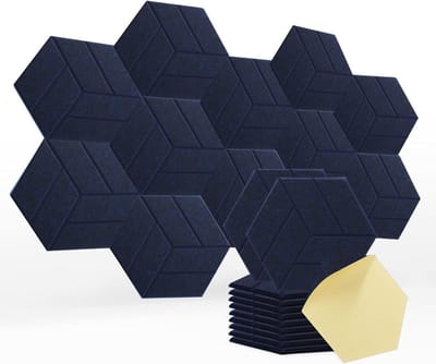 Zelfklevende akoestische panelen - set van 12 - donkergrijs - voor opnamestudio kantoor thuisstudio