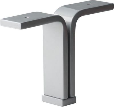 FLE - Massief stalen meubelpoot grijs design 18,5 bij 4 cm en hoogte 13 cm (koker 1 x 4 cm)