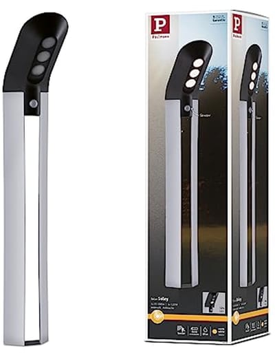 Solar Bolderlamp met LED Buitenlamp 1,22 Watt - Antraciet Kunststof Warmwit Licht