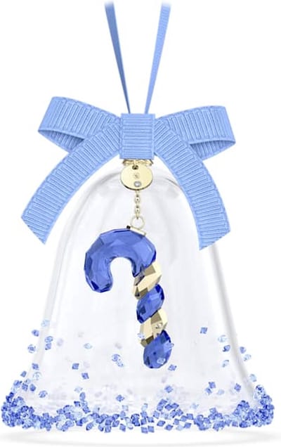 Swarovski kerstbel 5688314 beeldje | kerstdecoratie voor feestdagen | glasornament, belornament, blauw, Holiday Cheers Dulcis stijlvolle decoratie
