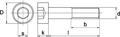Inbusbout Din912 12.9 Ck M4x16mm Zwart - 200 stuks