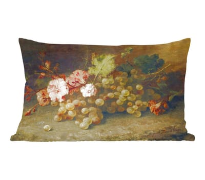 Sierkussens - Kussentjes Woonkamer - 50x30 cm - Fruit - Stilleven met druiven - Oude meesters