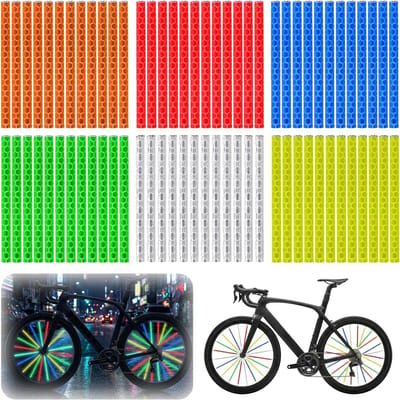 72 Stuks Fiets Spaken Reflectoren, 6 Kleuren, 360° Zichtbaarheid, Reflectieve Waarschuwing voor Nachtfietsen, Veiligheid en Bescherming