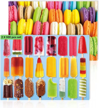 Legpuzzel Set - Familie Puzzel - Ontspanning Thuis - 2 In 1 Puzzels - 52 x 38 cm - IJslolly Macaron