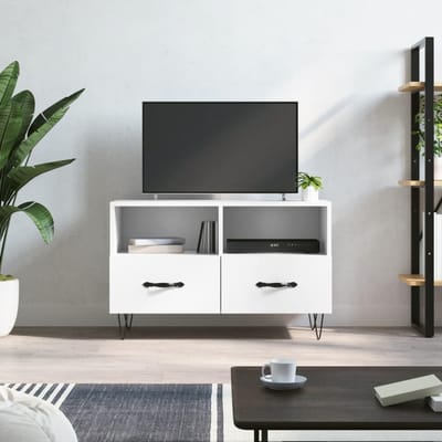 TV-lowboard - Dressoir Kast - Woonkamer Opbergen - Moderne Loft Stijl - 80 x 36 x 50 cm - Wit