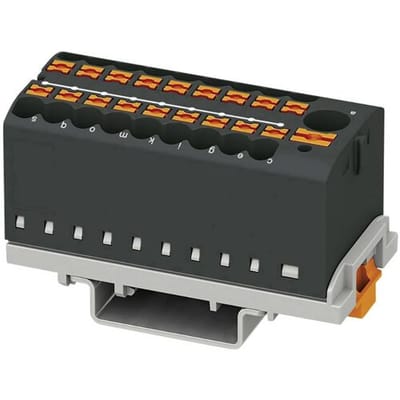 Phoenix Contact 3273124 Verdeelblok 28.6 mm Spanveer Zwart 8 stuk(s)