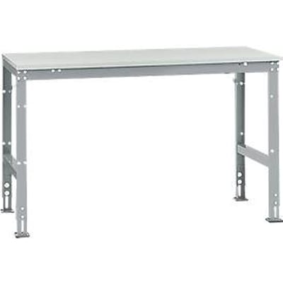 Manuflex basistafel UNIVERSAL Standaard, tafelblad melamine, 1500 x 800, aluminium zilver