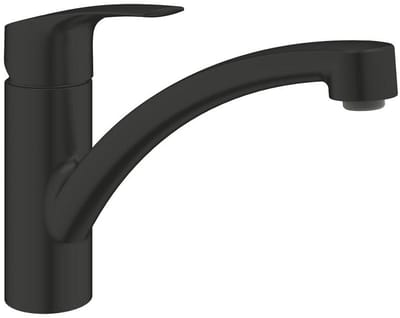 Grohe Eurosmart 1-Gats Keukenkraan M. Lage Draaibare Uitloop Uitloop 22.7Cm Mat Zwart 332812433