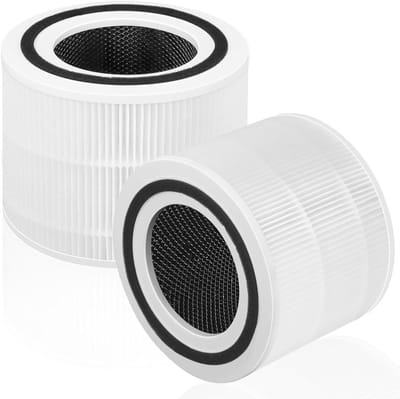 luchtfilters, compatibel met de Geschikt voor Levoit Core 300 luchtreiniger - Combinatiefilter: nylon voorfilter + HEPA-hoogrendementsfilter + actief koolstoffilter